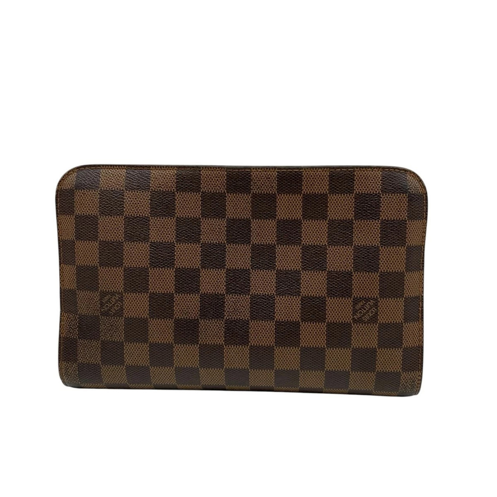 Louis Vuitton Saint Clutch Bag Vuitton Leather Brown